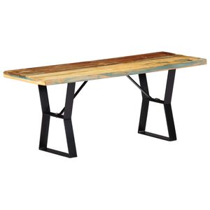 vidaXL Banc 110 cm Bois de r&eacute;cup&eacute;ration massif