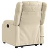 vidaXL Fauteuil inclinable de massage crème tissu