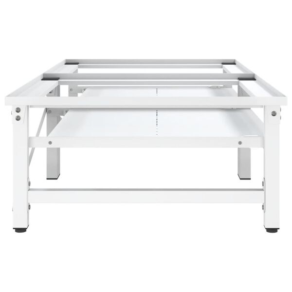 vidaXL Socle de lave-linge et s&egrave;che-linge et &eacute;tag&egrave;re coulissante Blanc
