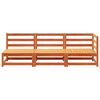 vidaXL Canap&eacute; de jardin 3 places cire marron bois de pin massif