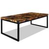 vidaXL Table basse Teck Résine 110x60x40 cm