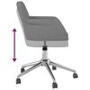 vidaXL Chaise pivotante de bureau Gris clair Tissu