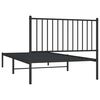 vidaXL Cadre de lit métal sans matelas avec tête de lit noir 100x200cm