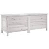 vidaXL Bo&icirc;te de rangement jardin blanc 150x50x56,5cm bois massif sapin