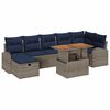 vidaXL Ensemble de canap&eacute; de jardin avec coussin 8 pcs Gris polyrotin