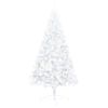 vidaXL Sapin de Noël artificiel pré-éclairé moitié/support blanc 120cm
