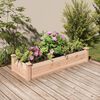vidaXL Lit sur&eacute;lev&eacute; de jardin doublure 120x45x25 cm bois massif sapin