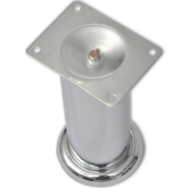 vidaXL Pieds ronds de canap&eacute; 8 pcs Chrome 180 mm