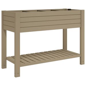 vidaXL Lit sur&eacute;lev&eacute; de jardin marron clair 110x45x79 cm polypropyl&egrave;ne