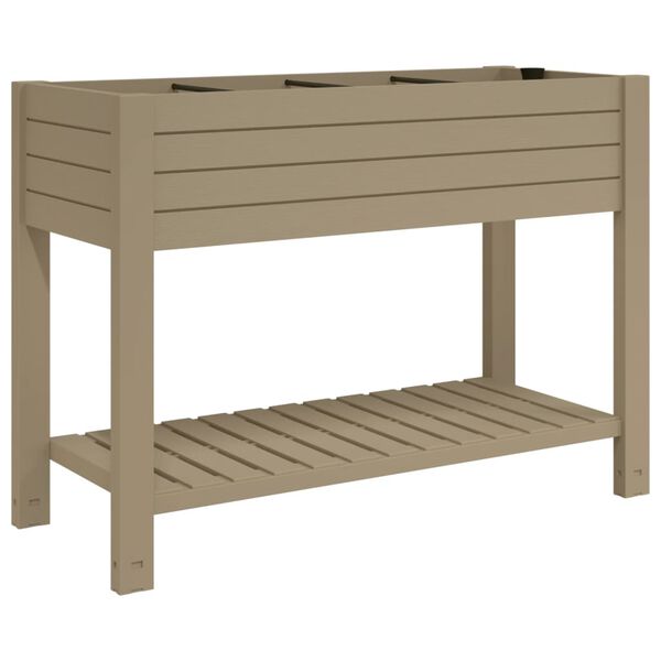 vidaXL Lit sur&eacute;lev&eacute; de jardin marron clair 110x45x79 cm polypropyl&egrave;ne
