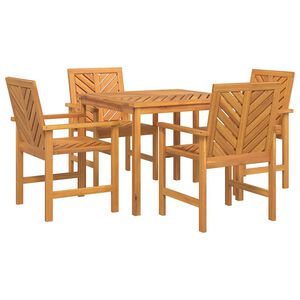 vidaXL Ensemble de salle à manger pour jardin 5 pcs Marron