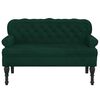 vidaXL Banc avec dossier vert fonc&eacute; 119,5x64,5x75 cm velours
