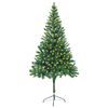vidaXL Arbre de No&euml;l artificiel pr&eacute;-&eacute;clair&eacute;/support 180cm 564 branches