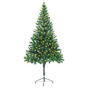 vidaXL Arbre de No&euml;l artificiel pr&eacute;-&eacute;clair&eacute;/support 180cm 564 branches