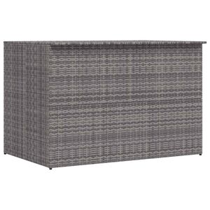 vidaXL Boîte de rangement de jardin gris 150x100x100 cm résine tressée