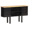 vidaXL Buffet 110x30x65 cm Bois de manguier massif brut et acier