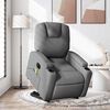 vidaXL Fauteuil inclinable de massage &eacute;lectrique gris fonc&eacute; tissu