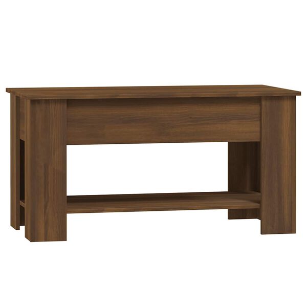 vidaXL Table basse Ch&ecirc;ne marron 101x49x52 cm Bois d'ing&eacute;nierie