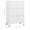 vidaXL Coffre de rangement industriel Blanc 75x40x115 cm Métal