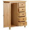 vidaXL Garde-robe 76x52x105 cm Bois de ch&ecirc;ne massif