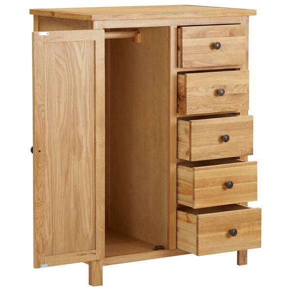 vidaXL Garde-robe 76x52x105 cm Bois de ch&ecirc;ne massif