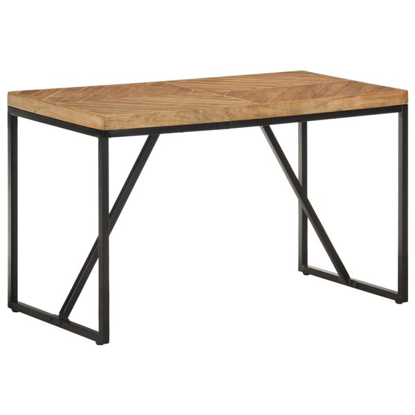 vidaXL Table &agrave; manger 120x60x76 cm Bois massif d'acacia et de manguier