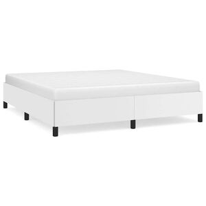 vidaXL Cadre de lit sans matelas blanc California similicuir