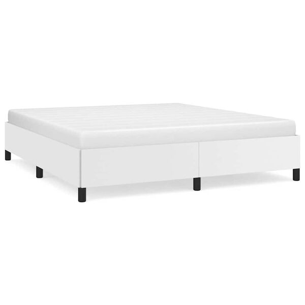 vidaXL Cadre de lit sans matelas blanc California similicuir