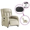 vidaXL Fauteuil inclinable de massage &eacute;lectrique cr&egrave;me similicuir