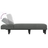 vidaXL Chaise longue gris foncé tissu