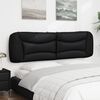 vidaXL Coussin de t&ecirc;te de lit Hvar noir 183 cm similicuir