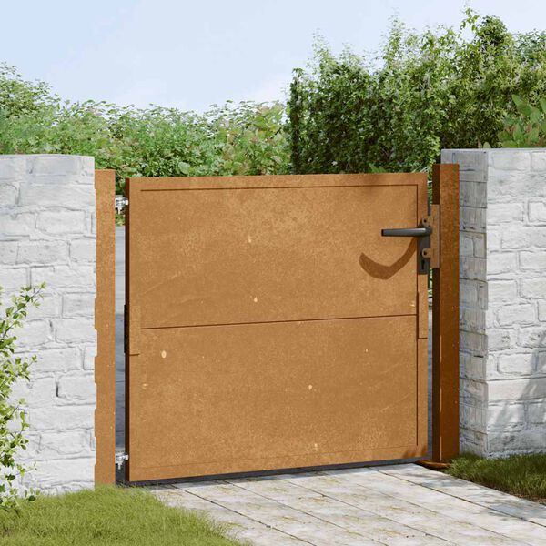 vidaXL Portail de jardin 100x100 cm en acier Corten