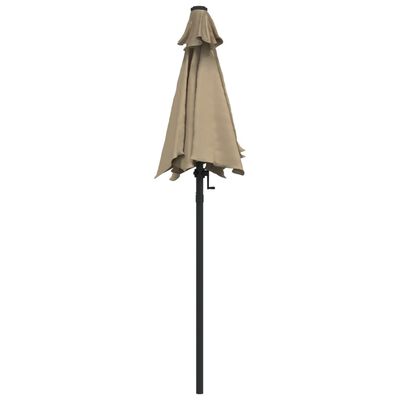 vidaXL Parasol Taupe 200x224 cm Aluminium