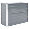 vidaXL Lit sur&eacute;lev&eacute; de jardin Acier galvanis&eacute; 100x40x77 cm Gris