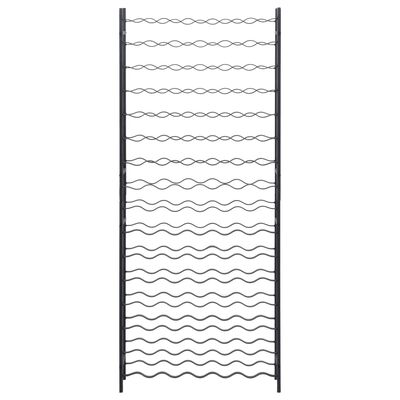vidaXL Casier à bouteilles pour 96 bouteilles Noir Fer