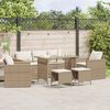 vidaXL Salon de jardin avec coussins 6 pcs beige r&eacute;sine tress&eacute;e