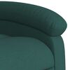 vidaXL Fauteuil inclinable de massage vert fonc&eacute; tissu