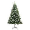 vidaXL Sapin de No&euml;l artificiel &agrave; charni&egrave;res avec neige floqu&eacute;e 210 cm