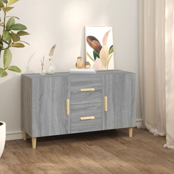 vidaXL Buffet sonoma gris 100x36x60 cm bois d'ing&eacute;nierie