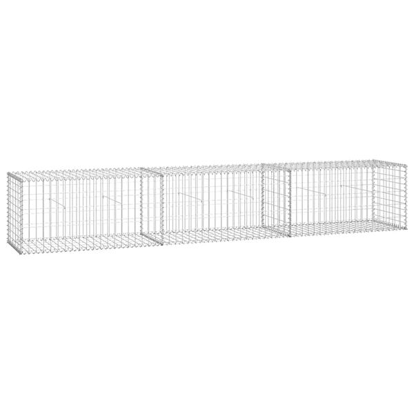 vidaXL Mur en gabion avec couvercles Acier galvanis&eacute; 300 x 50 x 50 cm
