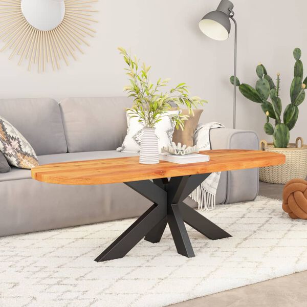 vidaXL Dessus de table 100x40x2,5 cm ovale bois massif d'acacia