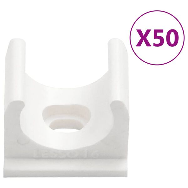 vidaXL Goulottes de c&acirc;ble avec pinces &Oslash;16 mm 30 m PVC