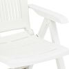 vidaXL Chaises inclinables de jardin lot de 2 Plastique Blanc