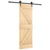 vidaXL Porte coulissante et kit de quincaillerie 70x210 cm pin massif