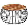 vidaXL Table basse Ø68 cm Bois d'acacia massif