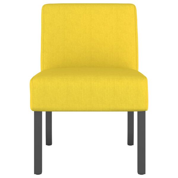 vidaXL Fauteuil sans accoudoirs jaune clair tissu