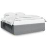 vidaXL Cadre de lit sans matelas gris clair tissu
