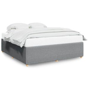 vidaXL Cadre de lit sans matelas gris clair tissu