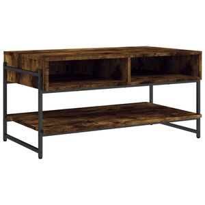 vidaXL Table basse chêne fumé 90x50x45 cm bois d'ingénierie
