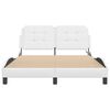 vidaXL Cadre de lit avec LED sans matelas Zadar blanc 137x190 cm